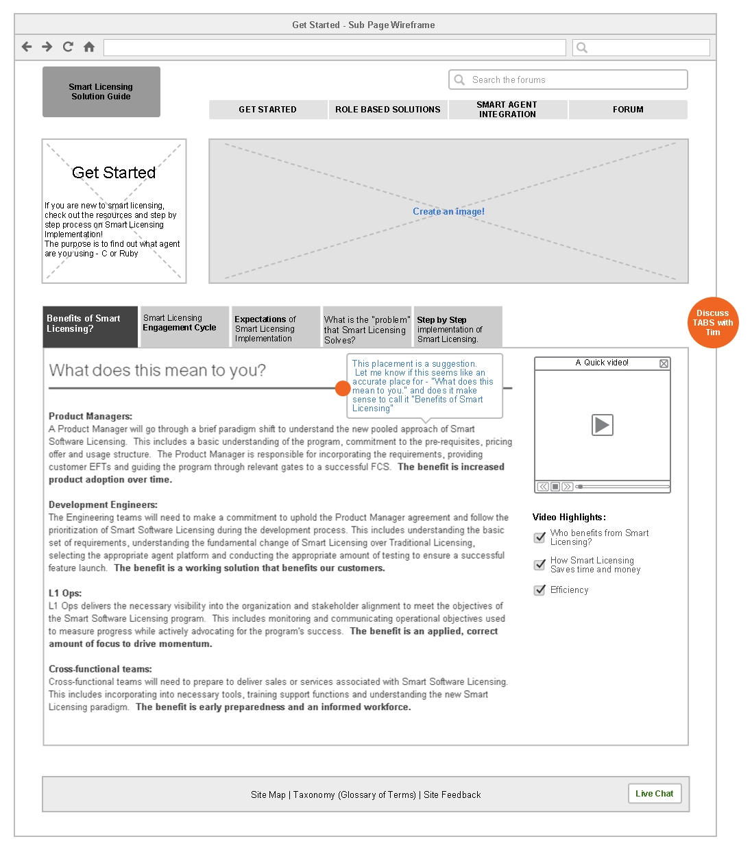 UX Systems Design Detail Page Wireframe