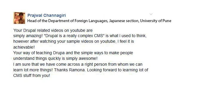 Ramona Dsouza Designer Developer, Drupal Consultant